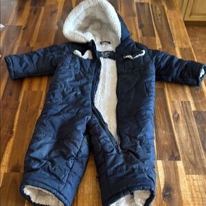 Cozy Navy Blue Infant Snowsuit 6-12month